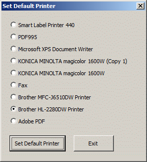 change printer