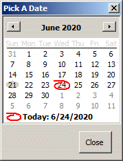 date picker